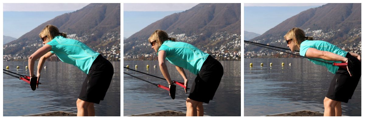 Sarah Koch beim Zugseiltraining