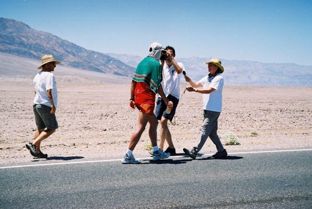 Guenter Böhnke und Bennie Lindberg bei Badwater Ultramarathon 2004