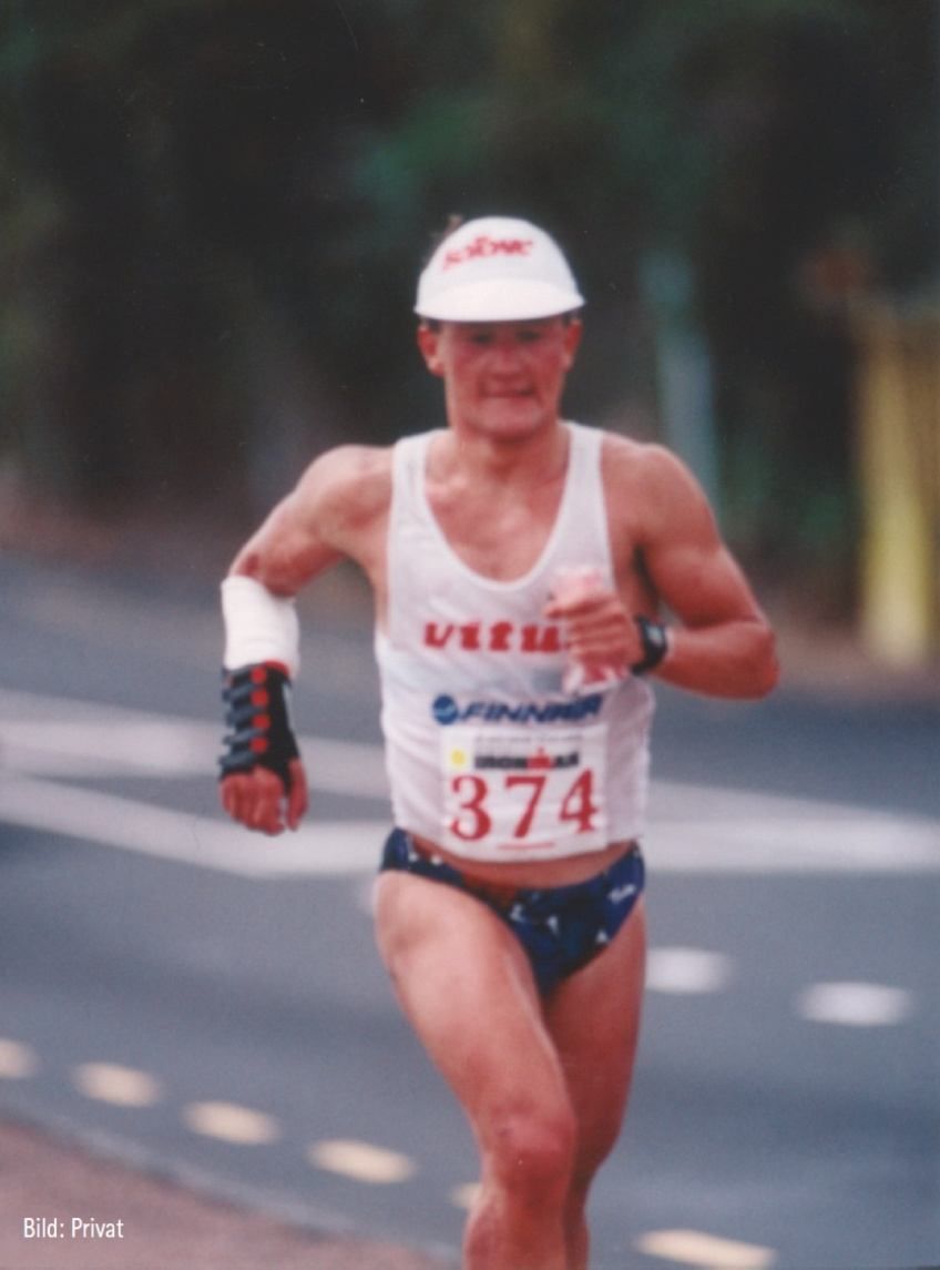 Bennie Lindberg beim Marathonlaufen trotz schwerer Verletzung