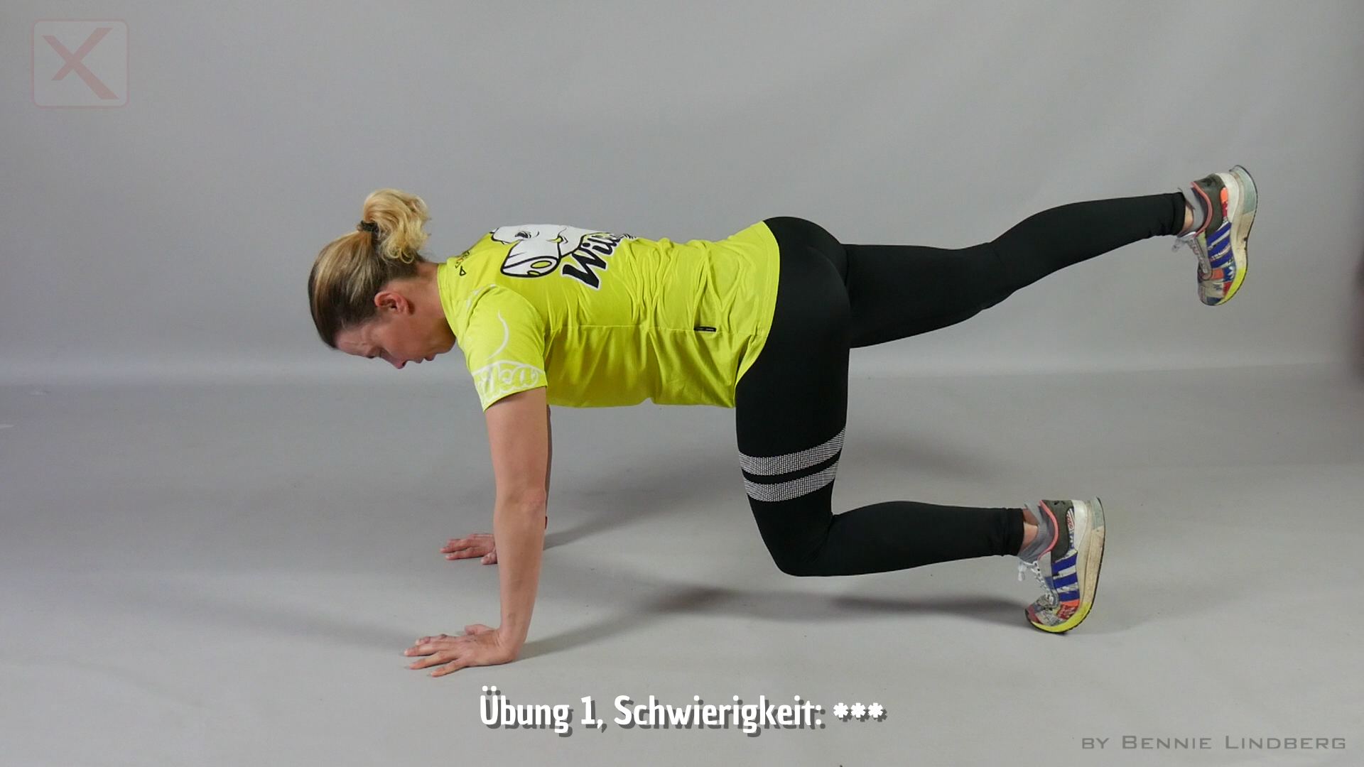 Dnnamische Stabiübungen von sportlichen Leiterin Angela lindberg