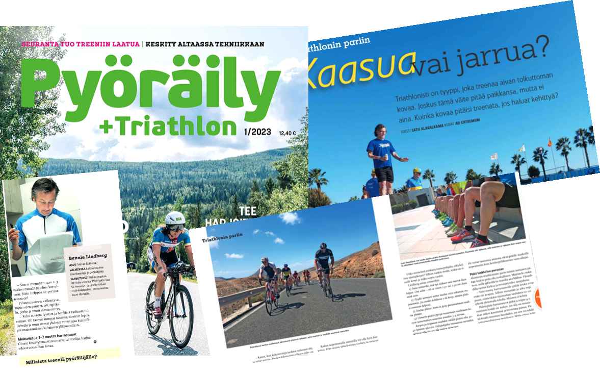 Triathlon+Pyöräily Bildcollage! Trainiere ich zu hart?